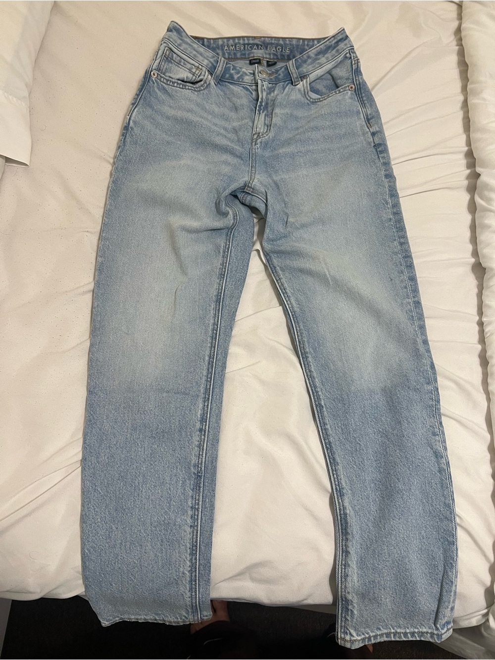 American Eagle Outfitters Light Blue Straight Leg Jeans